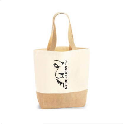 Jute Shopper mit Vereinslogo